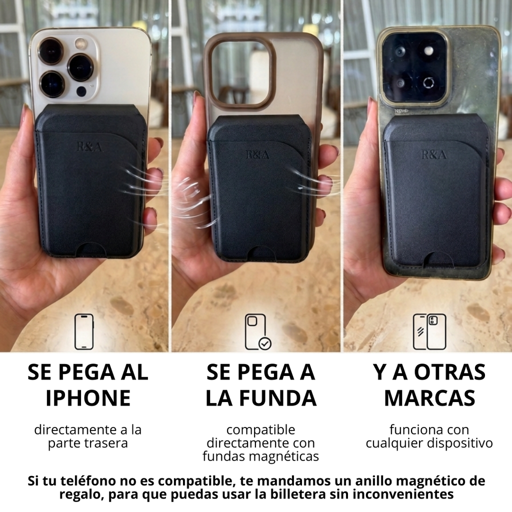 Billetera Magnética premium (Compatible con IPhone y Android)
