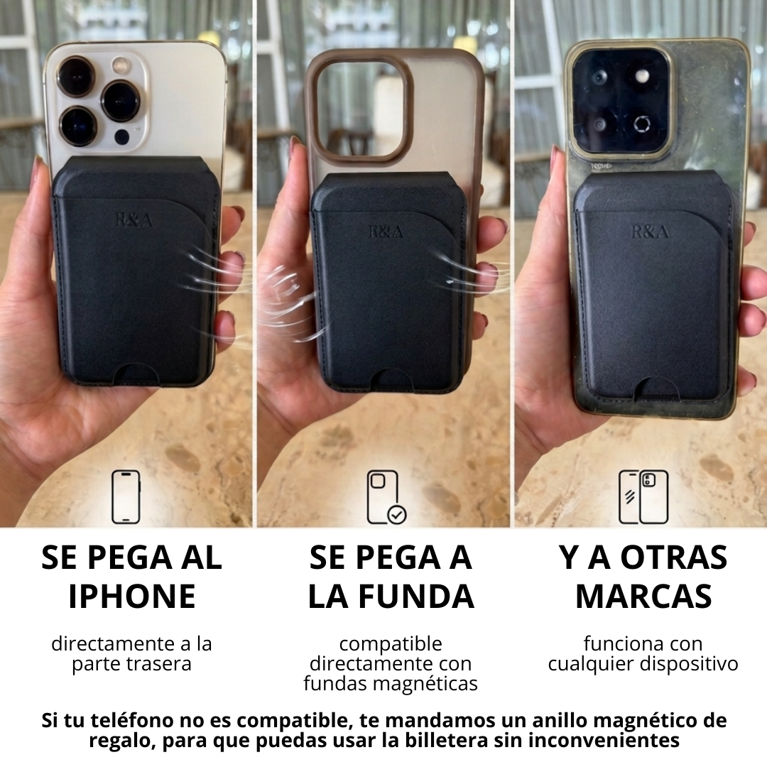Billetera Magnética premium (Compatible con IPhone y Android)