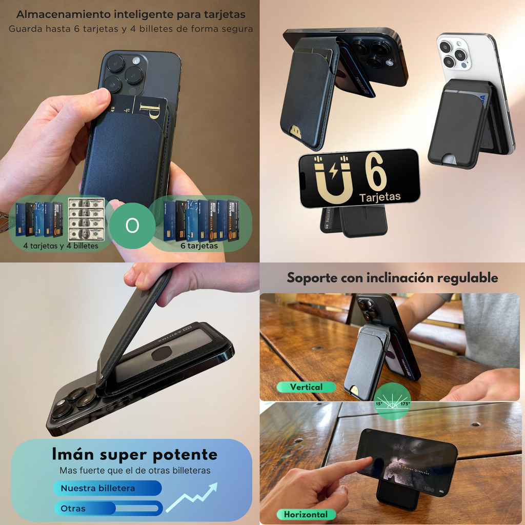 Billetera Magnetica (Compatible con IPhone y Android)