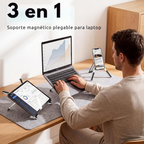 Soporte magnético plegable y ajustable 3 en 1 portátil
