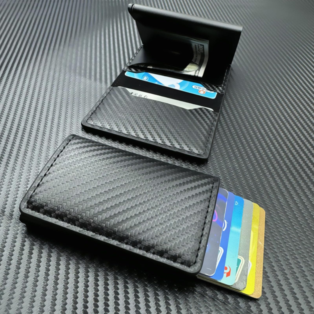 Billetera minimalista con bloqueo antirrobo RFID