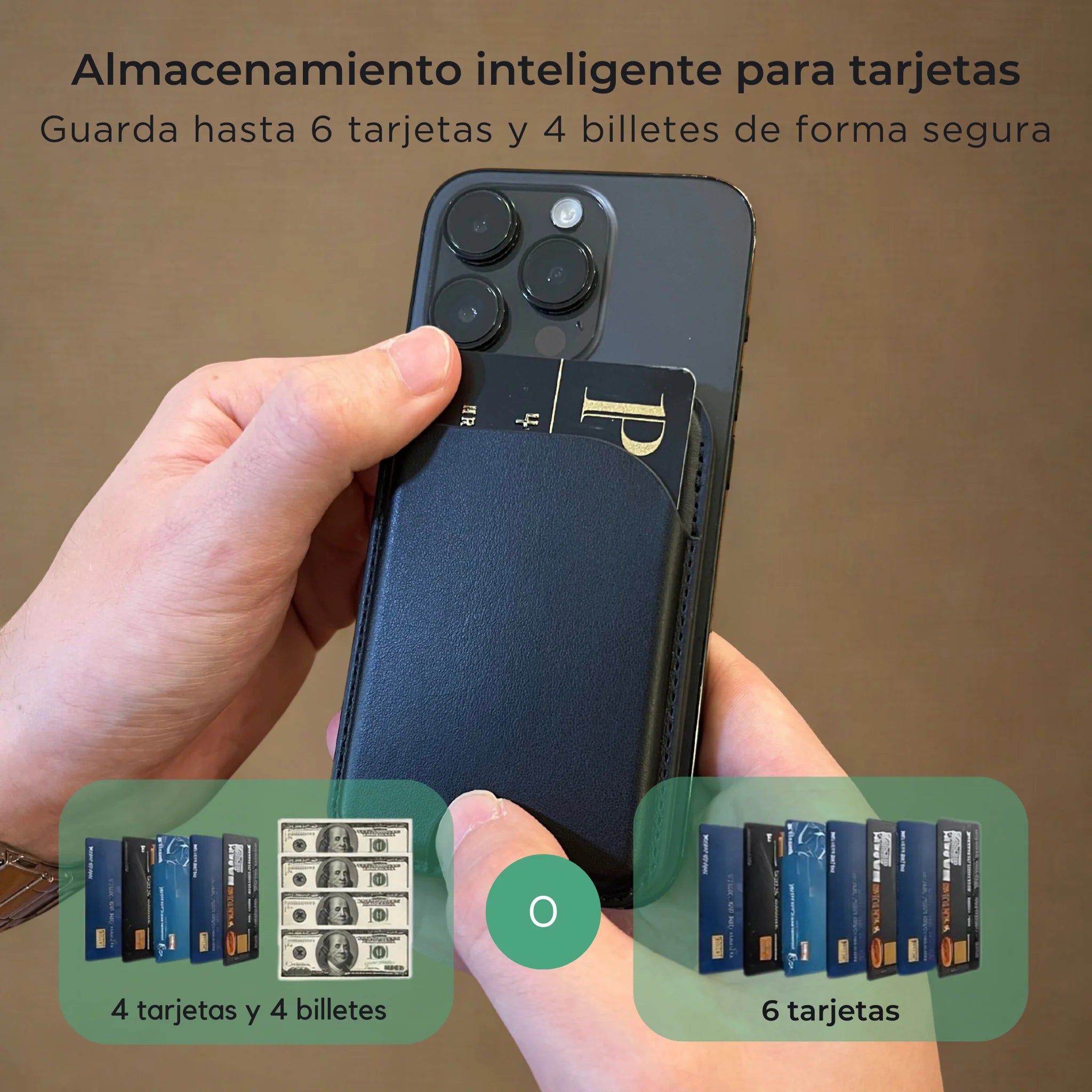 Billetera Magnetica (Compatible con IPhone y Android)