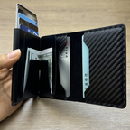Billetera minimalista con bloqueo antirrobo RFID