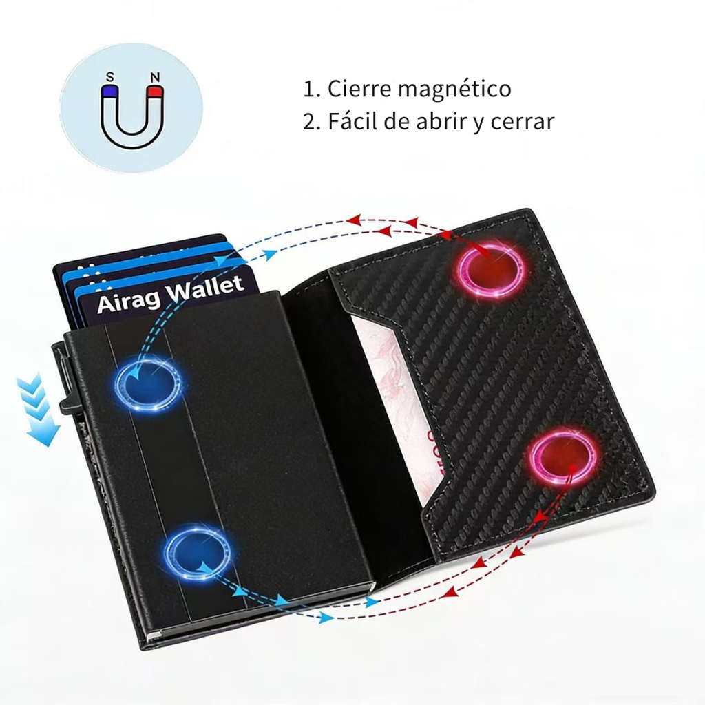 Billetera minimalista con bloqueo antirrobo RFID 2.0