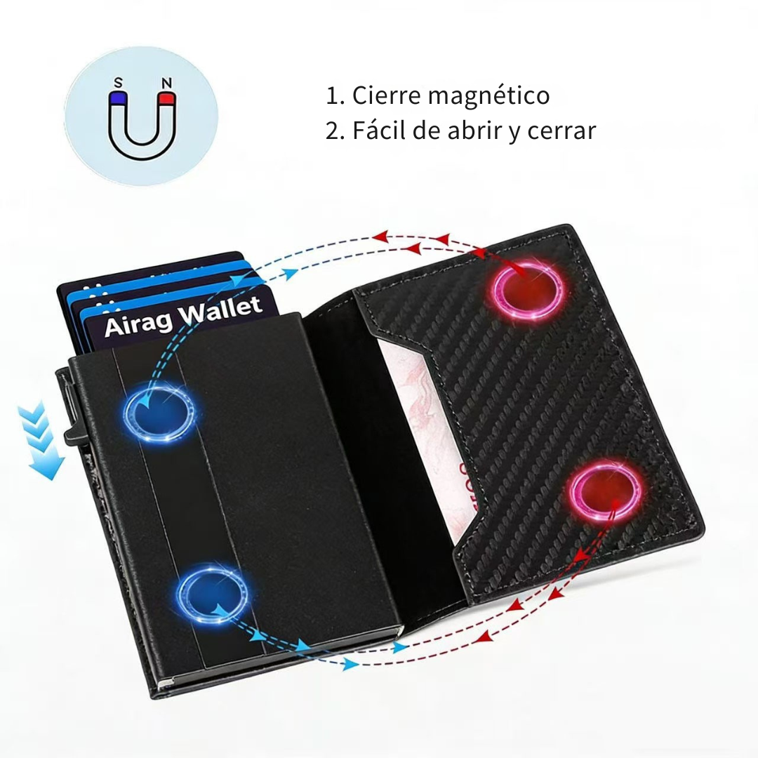 Billetera minimalista con bloqueo antirrobo RFID 2.0