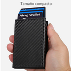 Billetera minimalista con bloqueo antirrobo RFID 2.0