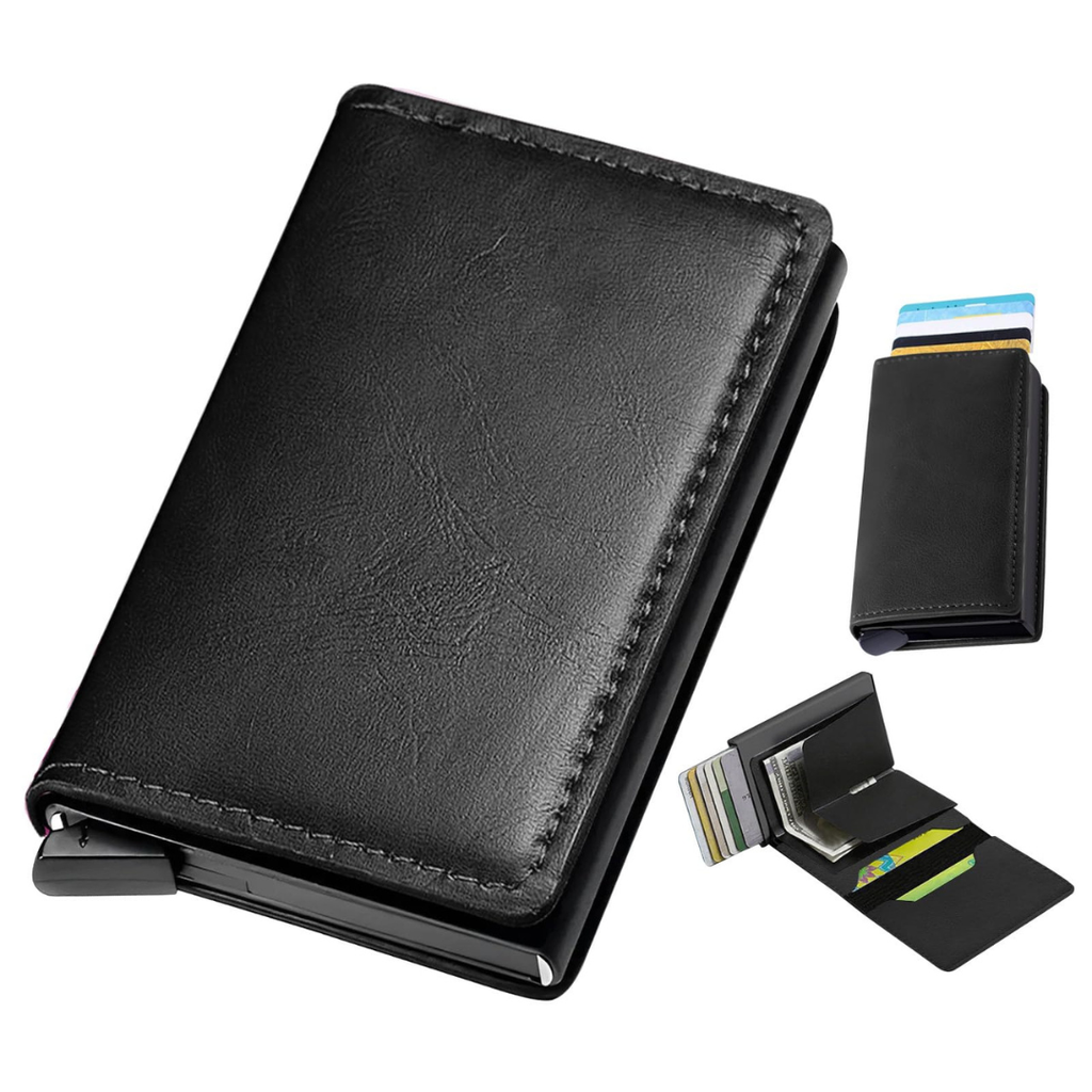 Billetera minimalista con bloqueo antirrobo RFID