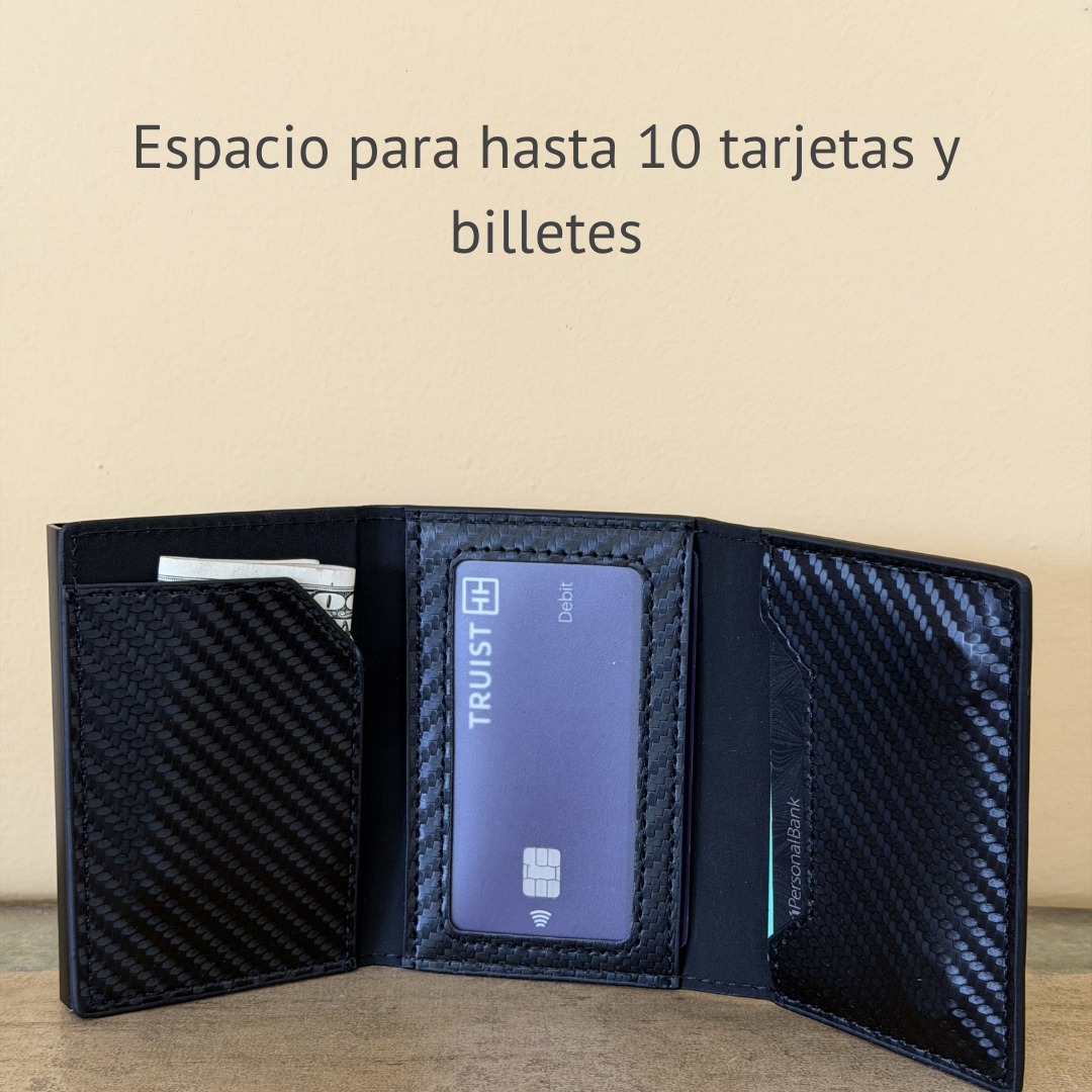 Billetera minimalista con bloqueo antirrobo RFID 2.0