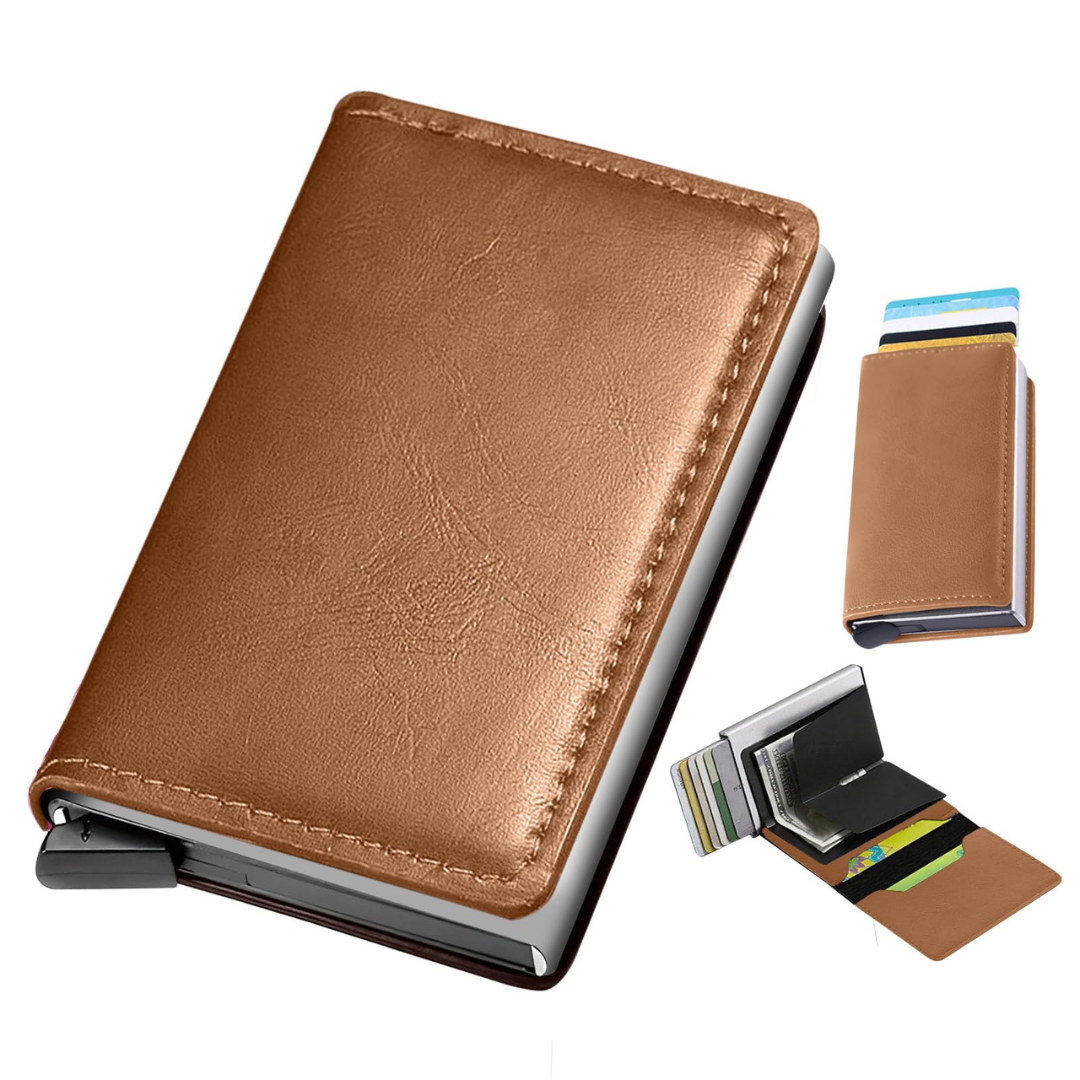 Billetera minimalista con bloqueo antirrobo RFID